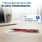 Werbekugelschreiber aus Metall mit Lasergravur Logo und Text