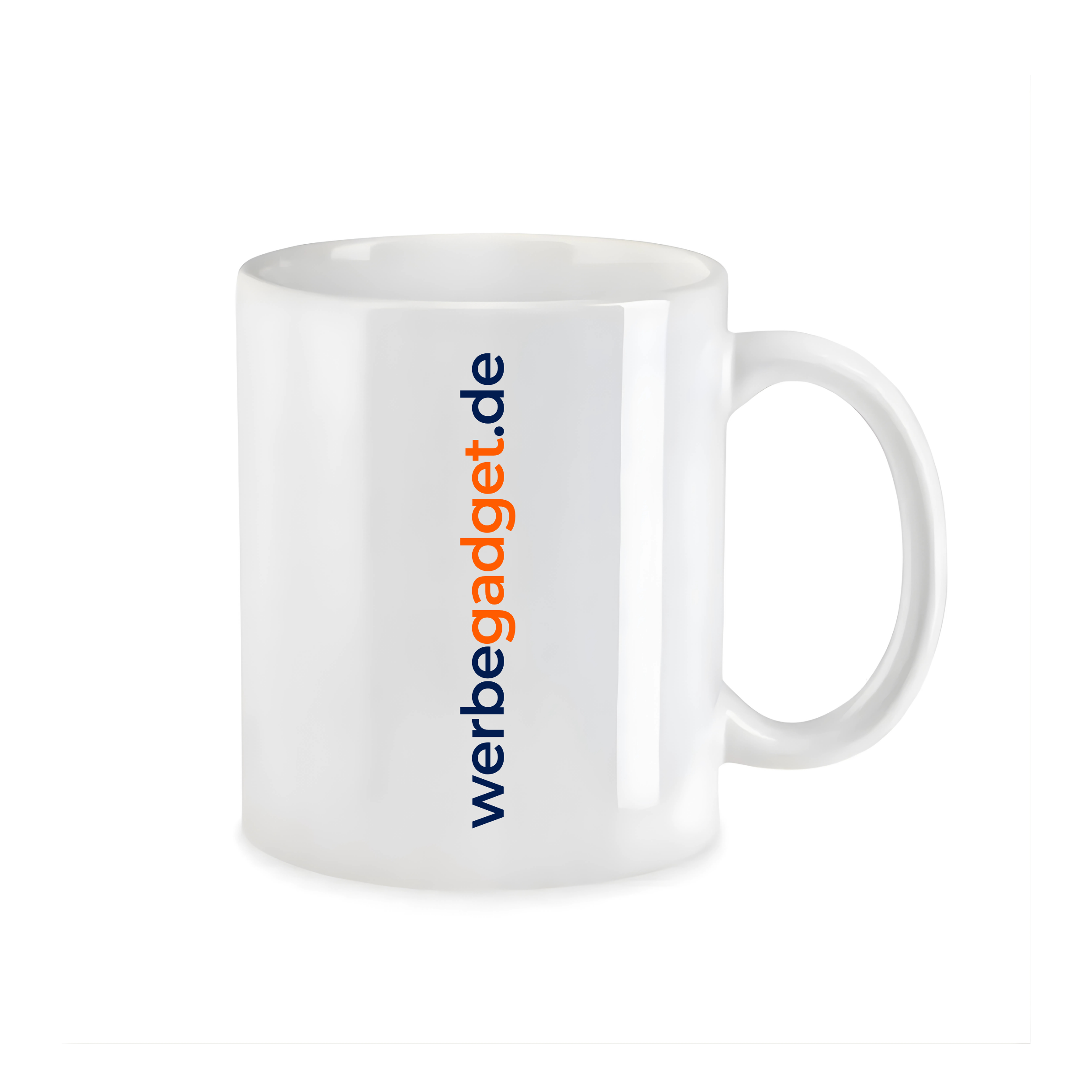 Keramik Tasse Weiß 330ml mit Werbeaufdruck